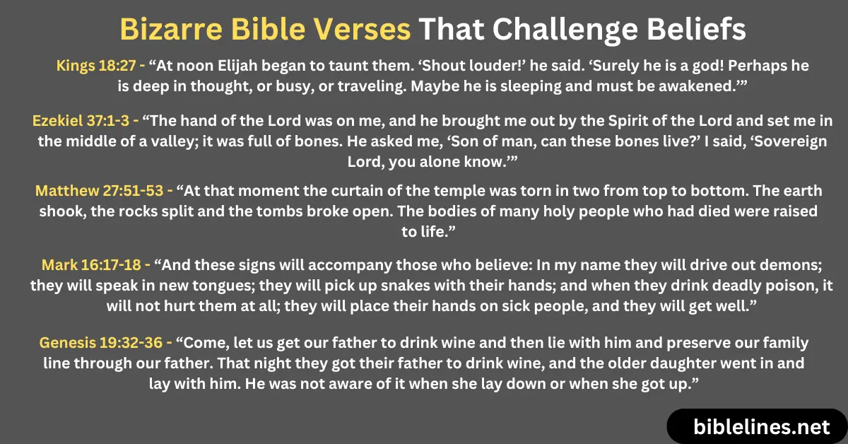 Bizarre Bible Verses That Challenge Beliefs