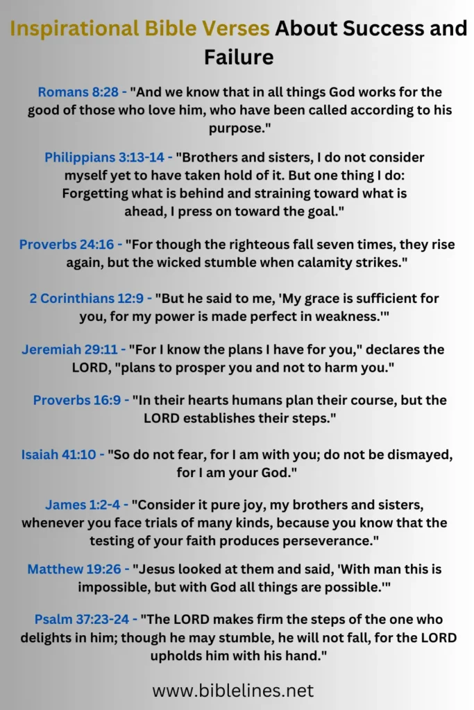 Inspirational Bible Verses About Success and Failure