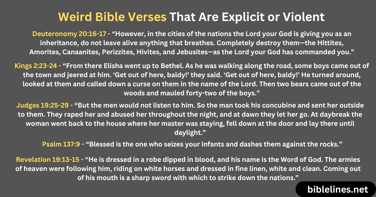 Weird Bible Verses That Are Explicit or Violent