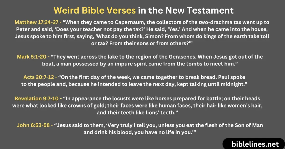 Weird Bible Verses in the New Testament