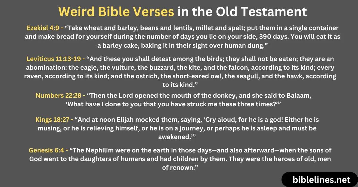 Weird Bible Verses in the Old Testament