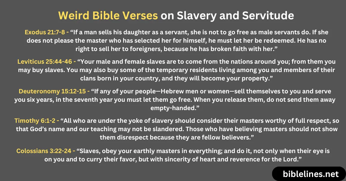 Weird Bible Verses on Slavery and Servitude