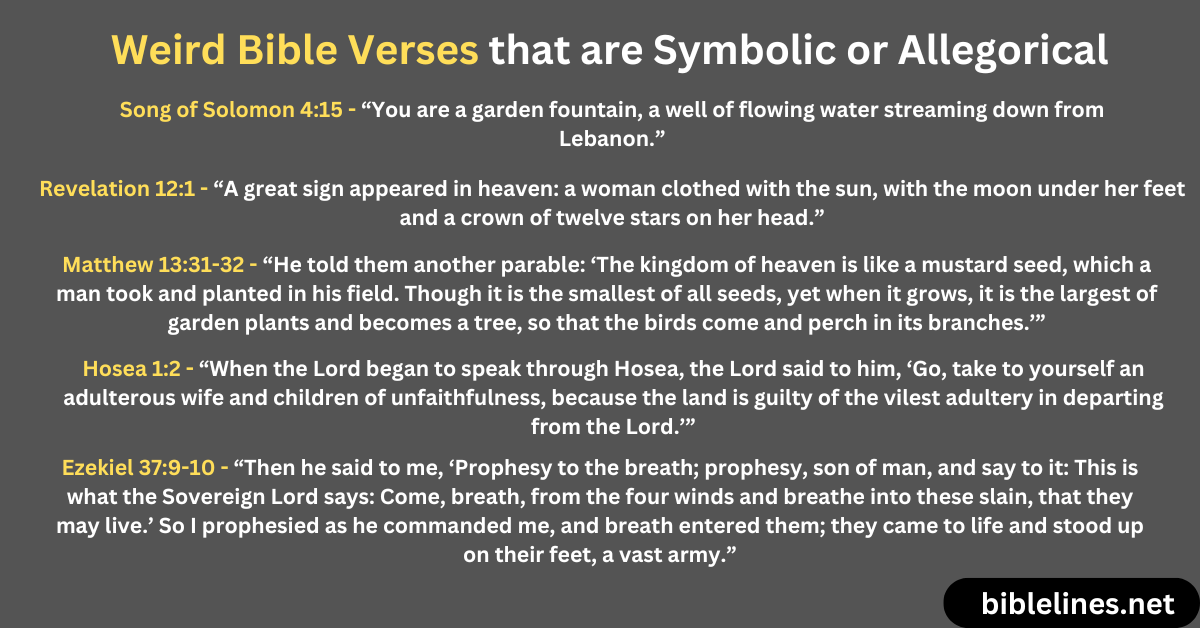 Weird Bible Verses that are Symbolic or Allegorical