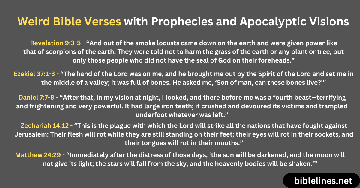 Weird Bible Verses with Prophecies and Apocalyptic Visions