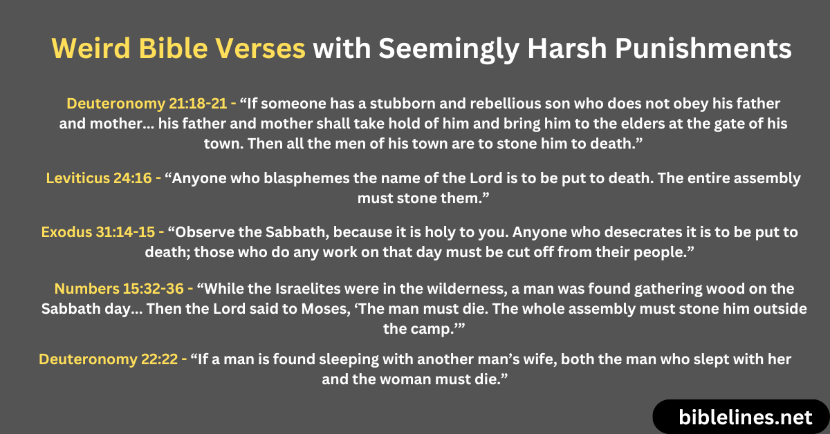 Weird Bible Verses with Seemingly Harsh Punishments